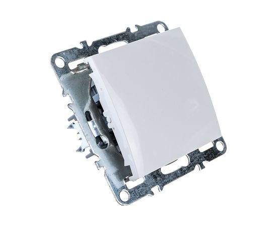 1-клавишный выключатель STEKKER механизм, 250В, 10А, серия Эрна, белый PSW10-9103-01 39311 – изображение 3