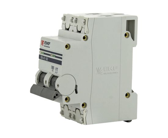 Автоматический двухполюсный выключатель EKF 16А С ВА47-63 4.5кА PROxima mcb4763-2-16C-pro 6226073 – изображение 3