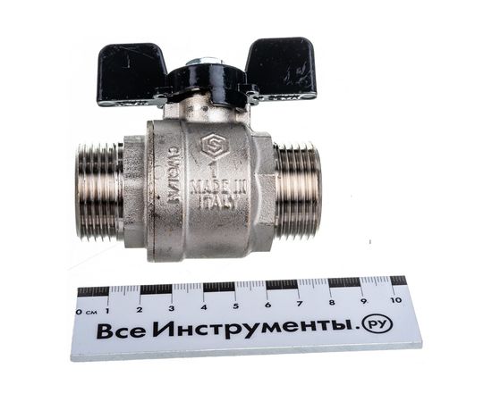 Шаровой полнопроходной кран STOUT НР/НР, ручка бабочка 1 RG008Q0M4B1A03 – изображение 4