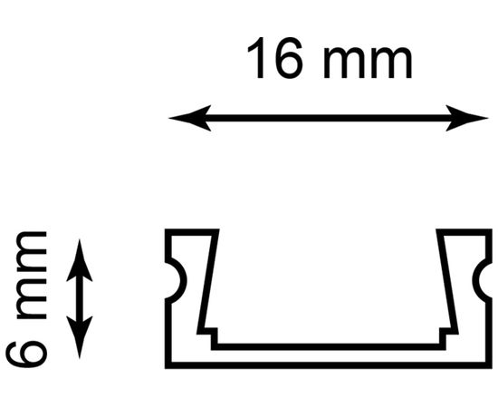 Алюминиевый накладной профиль FERON черный, CAB262 10371 – изображение 4