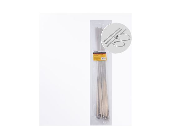 Стальной хомут STEKKER 4,6 х 500 мм, d пучка max 146 мм, нагрузка 55 кг, серый, SSCT46-500 32799 