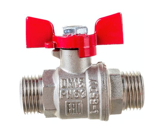 Шаровой кран VALFEX PREMIUM для воды, 1/2"" НР/НР, бабочка VF.219.NB1.012.PREMIUM 