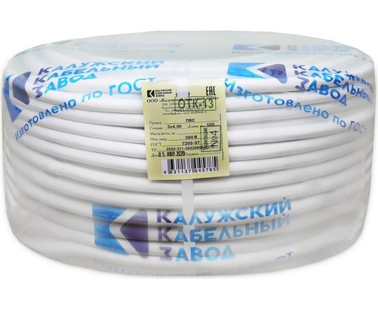Провод ПВС 3х4 ГОСТ+ Калужский Кабельный Завод KKZ40-00005707 