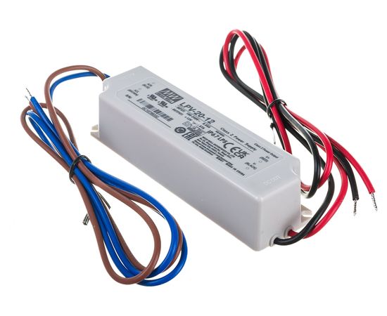 Герметичный блок питания Mean Well LPV-20-12, в пластиковом корпусе LPV-20-12 