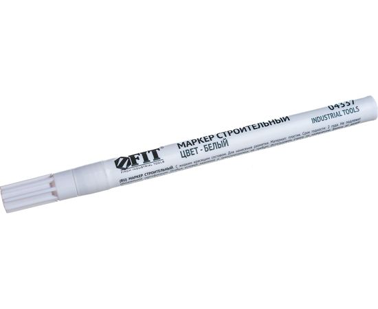 Строительный маркер с жидким красящим составом, белый FIT 04337 