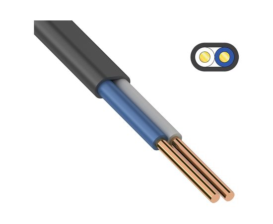 Кабель ВВГ-ПнгА ККЗ 2x4 кв.мм 100 м ГОСТ 01-8209-2 