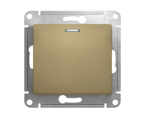 1-клавишный механизм выключателя Schneider Electric скрытой проводки Glossa 10А IP20 1а 10AX титан GSL000413 