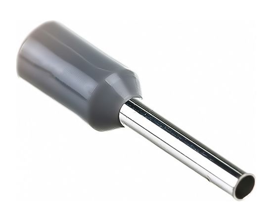 Штыревой втулочный изолированный наконечник KLR KTE 0.75-8V 0.75мм2/L=8мм/Серый 100758V 