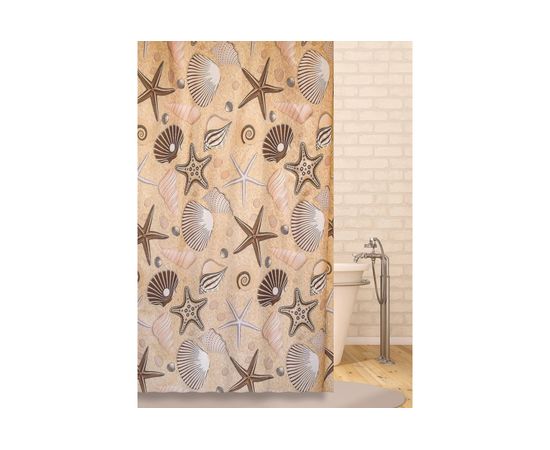 Штора для ванной Bath Plus 180x180 SEABED SIGHT желтый/бежевый ch-1205 