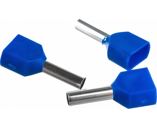 Наконечник Navigator 61 041 NET-E2-2.5-10-B50 НШВИ2, синий, 2 провода 50шт/упак 61041 