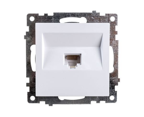 1-местная компьютерная розетка STEKKER RJ-45 механизм, GLS00-7107-01, серия Катрин, белый 39305 