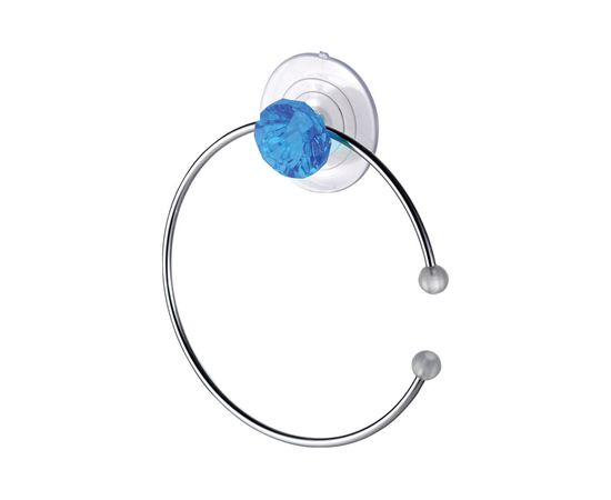 Круглый держатель для полотенца Рыжий кот W2508E Бриллиант синий, на присоске 311458 