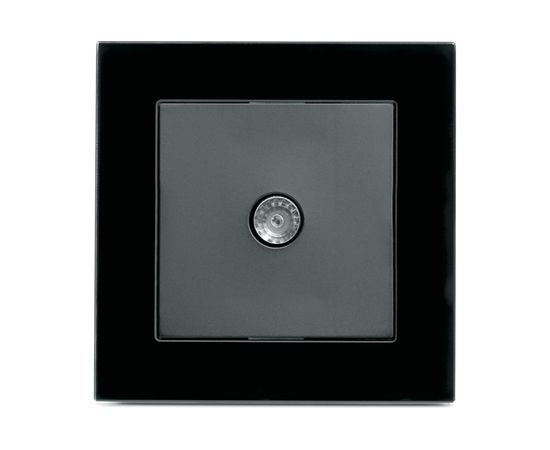 1-местная телевизионная розетка STEKKER 75 Ом, 5-862МГц, серия Катрин, GLS00-7008-05, черный 39511 