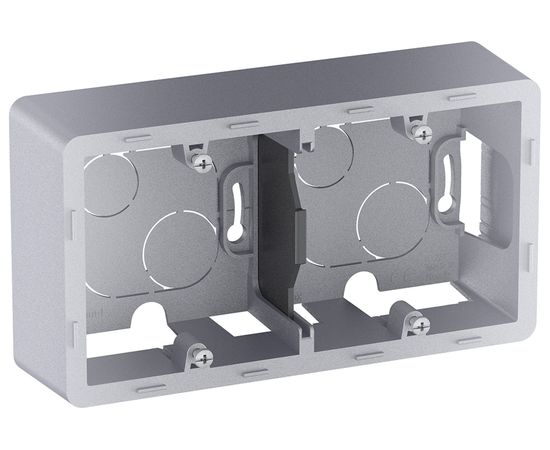 Коробка накладного монтажа Legrand - 2 поста - INSPIRIA - алюминий 673992 – изображение 2