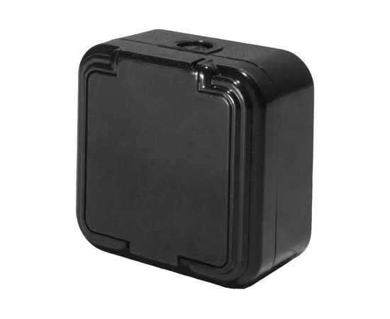 1-местная розетка STEKKER без заземления PST16-20-44 RA 16-201-Ч, пластик АВС, 16А, IP44, черный 39692 – изображение 2