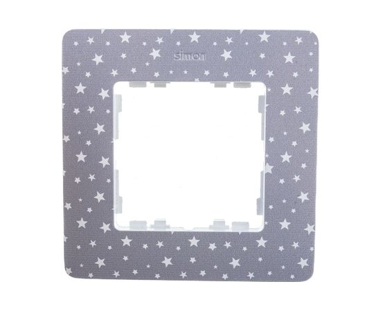 Декоративная рамка Simon, 1 пост, Original, S82 Detail, серый в белые звёзды-белый 8200610-223 – изображение 2