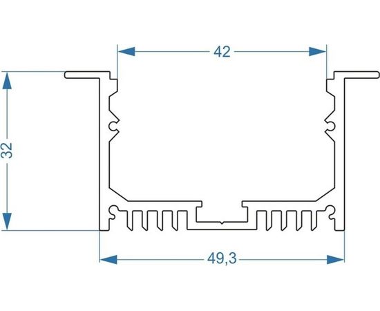 Алюминиевый профиль ArdyLight встраиваемый ALS-6332 anod 2.0 с экраном комплект 50101-1 – изображение 3