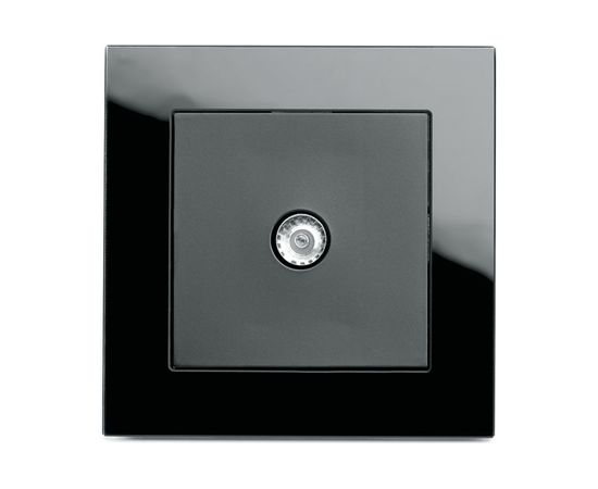 1-местная телевизионная розетка STEKKER 75 Ом, 5-862МГц, серия Катрин, GLS00-7008-05, черный 39511 – изображение 3