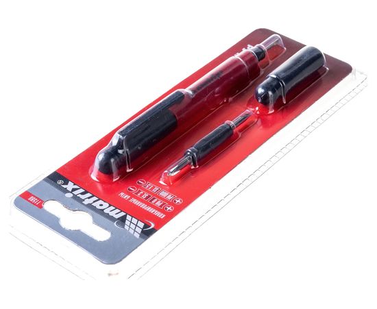 Ручка-отвертка с комбинированными битами для точных работ PH0, PH000; SL1.5, SL3, CrV MATRIX 11598 – изображение 3