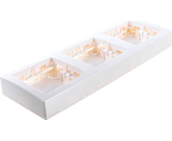 Горизонтальная рамка Simon S73 Loft, 3 поста, 75х217мм, белый С73630-0060 – изображение 3