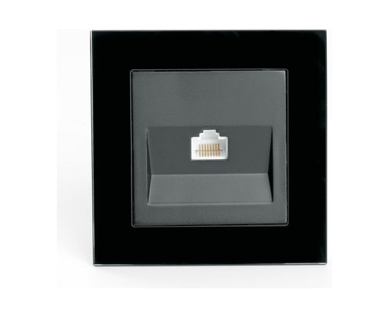 Компьютерная 1-местная розетка RJ-45 STEKKER серия Катрин, GLS00-7007-05, черный 39510 – изображение 3