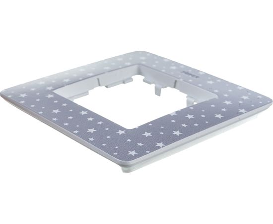 Декоративная рамка Simon, 1 пост, Original, S82 Detail, серый в белые звёзды-белый 8200610-223 – изображение 4