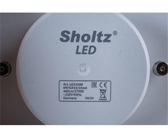 Светодиодная лампа Sholtz 6Вт GX53 3000K 220В LGX3098 – изображение 4