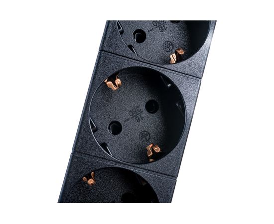 Блок розеток IEK ITK PDU 7 роз. нем.ст. с выкл 1U каб.2м вилка нем.ст ПВХ черный PH12-7D1-P – изображение 5