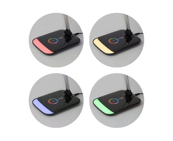 Настольный светильник ЭРА NLED-460-14W-BK-S черный с серебром Б0028439 – изображение 6