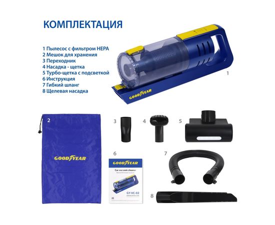 Автомобильный пылесос Goodyear GY-VC-02 GY000192 – изображение 10