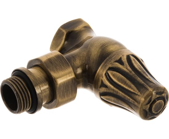 Угловой запорный клапан для радиатора SR Rubinetterie ретро, 1/2, цвет бронза 0341-1500Z000 