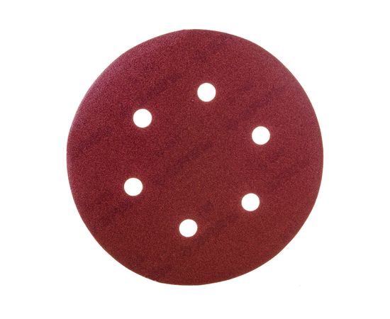 Круг шлифовальный СТАНДАРТ (5 шт; 150 мм; 6 отв; Р180) Зубр 35350-150-180 