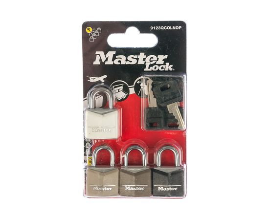 Комплект 4-х навесных замков MasterLock 9123EURQCOLNOP 
