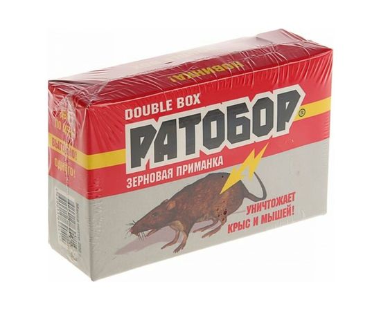 Зерновая приманка от мышей и крыс Ратобор Double Box, 2х100 г 4620015690414 