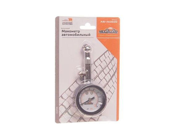 Автомобильный манометр АВТОСТОП BLACK "колесо" AB-40600 