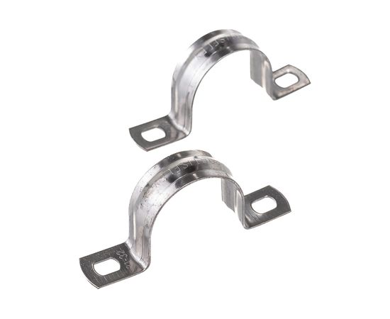 Металлическая двухлапковая скоба FORTISFLEX СМД INOX 31-32 мм 80138 