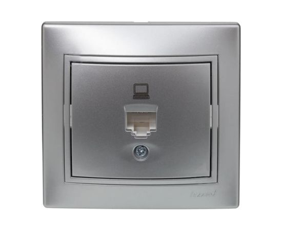 Компьютерная розетка Lezard MIRA серый металлик, со вставкой 701-1010-139 