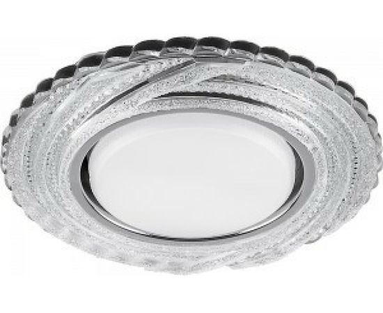 Встраиваемый потолочный светильник FERON 20LED, 2835 SMD 4000K 15W GX53 без лампы, прозрачный хром CD4037 40504 