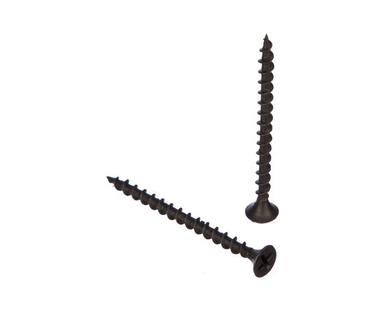 Саморез Качественный Крепеж 3,5х51 потай, крупная резьба, оксид 100 шт 0200369 КЧ 