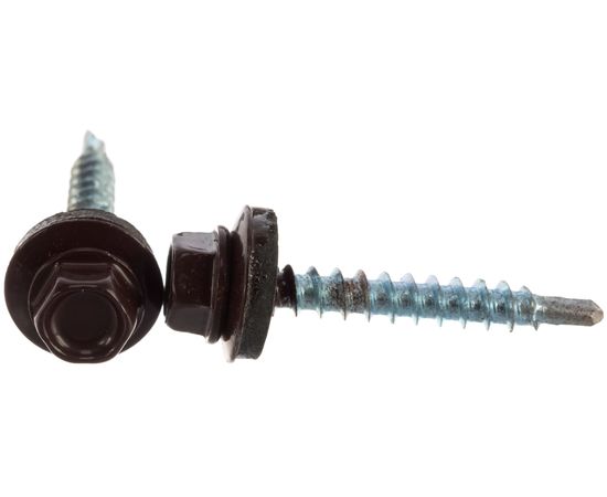 Кровельный саморез Госкреп 4,8х35 RAL 8017 коричневый шоколад 10 шт., подвес 2-0019140 