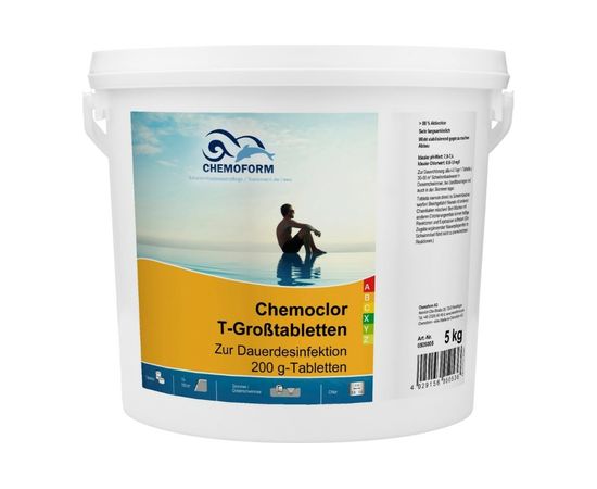 Таблетки CHEMOFORM Кемохлор Т медленно ра��творимые по 200 г, 5 кг 505005 