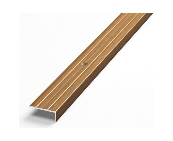 Порог угловой алюминиевый декоративный (24х10 мм, 1,8 м, Орех) ЛУКА 00000002409 