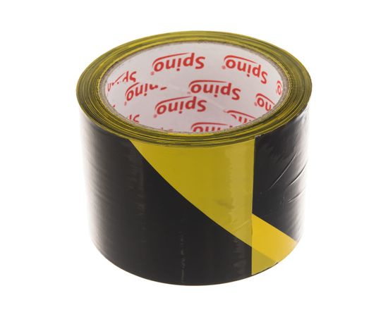 Сигнальная лента SPINO 70мм x 100м, чёрно - жёлтая, PE 78101 