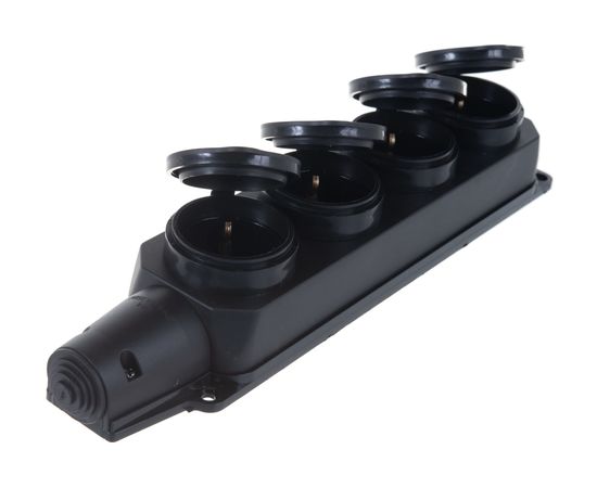 Розетка Smartbuy 4-х местная с защитными крышками каучуковая 230В, 2P+PE, 16A, IP44 SBE-16-4-00-R – изображение 2