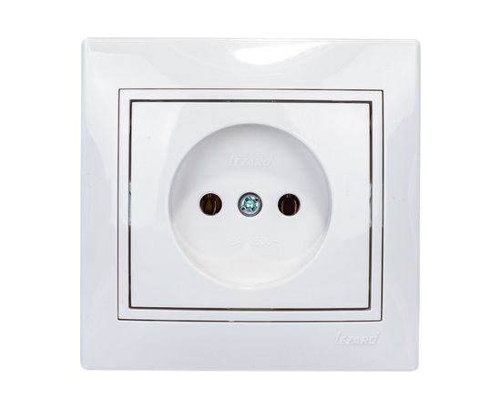 Розетка LEZARD MIRA б/ з керамика белый с белой вставкой 701-0202-121 – изображение 2