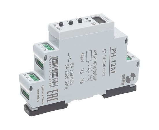 Реле контроля напряжения Реле и Автоматика, РН-12М 10-40В пост., 1-90мин A8223-34123748 – изображение 2
