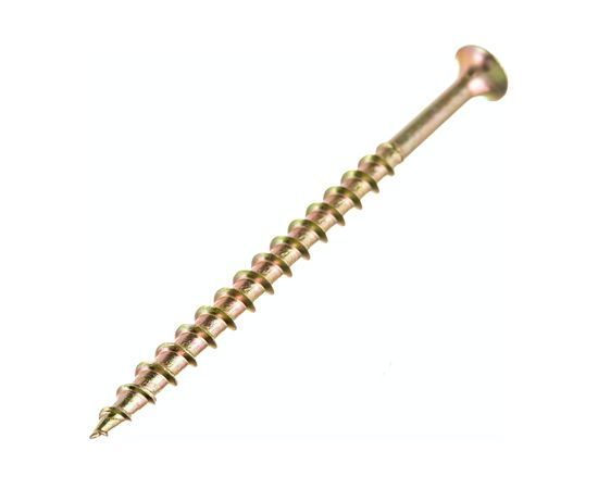 Саморезы с потайной головкой и крупным шагом Профикреп жёлтый цинк пакет, 4,2х70 6 шт 111990 – изображение 2