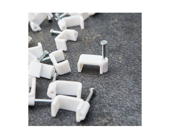 Плоский крепеж кабеля REXANT 14x7 мм, белый 50 шт 07-4214 – изображение 2