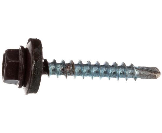 Кровельный саморез Госкреп 4,8х35 RAL 8017 коричневый шоколад 10 шт., подвес 2-0019140 – изображение 2