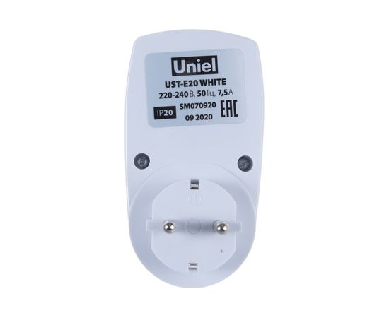 Электронный таймер с розеткой Uniel UST-E20 WHITE UL-00003766 – изображение 2